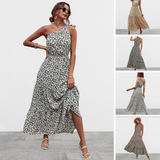 Robe de plage florale à épaules dénudées