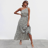 Robe de plage florale à épaules dénudées