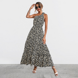 Robe de plage florale à épaules dénudées