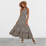 Robe de plage florale à épaules dénudées