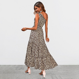 Robe de plage florale à épaules dénudées