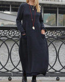 Robe Longue en Maille à Encolure ras du Cou