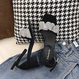 Sandales à bout ouvert et talon épais pour femmes