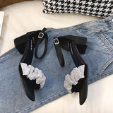 Sandales à bout ouvert et talon épais pour femmes