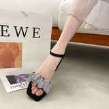 Sandales à bout ouvert et talon épais pour femmes