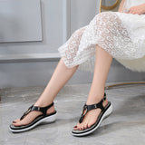 Sandales de plage compensées à tongs