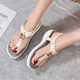 Sandales de plage compensées à tongs