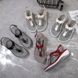 Sandales de plage compensées à tongs