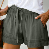 Short de loisirs uni pour femme