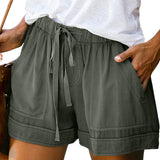 Short de loisirs uni pour femme