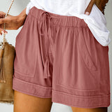 Short de loisirs uni pour femme