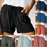 Short de loisirs uni pour femme