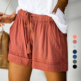 Short de loisirs uni pour femme