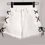 Splice rayé chemise sans bretelles pantalon court ensemble deux pièces