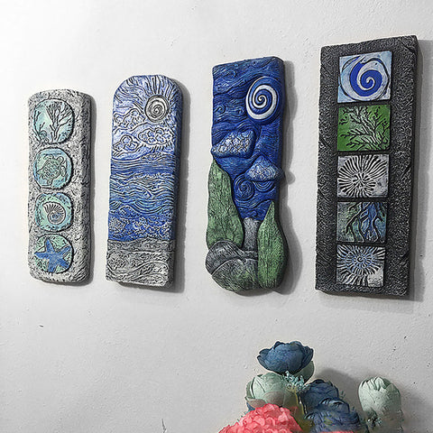 Décoration de sculpture de jardin ciel étoilé océan