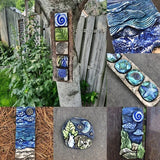 Décoration de sculpture de jardin ciel étoilé océan