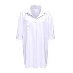 Chemise de protection solaire de plage à col en V