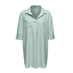 Chemise de protection solaire de plage à col en V