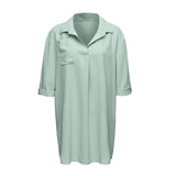 Chemise de protection solaire de plage à col en V