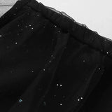 Robe à paillettes Net Yarn V -neck