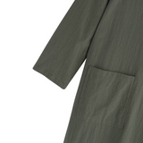 Robe à manches longues en coton et lin vintage