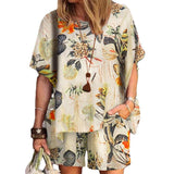 Costume En Lin Et Coton Imprimé Vintage