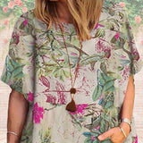 Costume En Lin Et Coton Imprimé Vintage