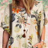 Costume En Lin Et Coton Imprimé Vintage