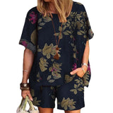 Costume En Lin Et Coton Imprimé Vintage