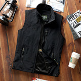 Gilet homme multi-poches imperméable et résistant à l'usure