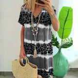 Jupe mi-longue décontractée à imprimé léopard sexy pour femmes