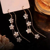 Boucles d'Oreilles Zircon Fleur de Prunier
