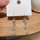 Boucles d'Oreilles Zircon Fleur de Prunier