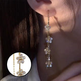 Boucles d'Oreilles Zircon Fleur de Prunier