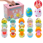 12pcs jouets à remonter oeufs de pâques préremplis