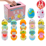 12pcs jouets à remonter oeufs de pâques préremplis