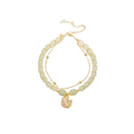 Wotian Jade Bracelet Porte-bonheur en Feuille d'Or