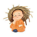 Bonnet de bébé en polyrésine Monk Buddha Idols (4 pièces)