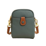 Sac à bandoulière unicolore multifonctionnel en cuir souple