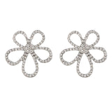 Boucles d'Oreilles Fleur Zircon