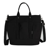 Sac à bandoulière en toile sobre de grande capacité