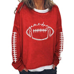 T-shirt décontracté à manches longues Gameday Football Lover pour femme