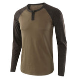 T-shirt décontracté à manches longues pour hommes