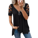 T-shirt décontracté Hot Diamond à manches découpées