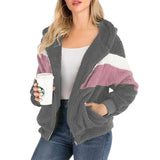 Sweat Zippé Contrasté En Peluche