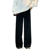 Pantalon large décontracté à taille haute