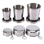 Tasse en acier inoxydable pliable portable