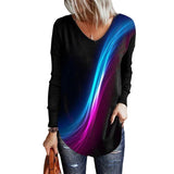 Haut à Manches Longues avec Imprimé Dégradé