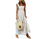 Robe Longue à Buste Smocké