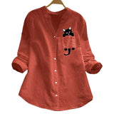 Chemisier à manches longues et col en V